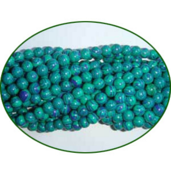 Picture of Fine Quality Azurite Manmade Plain Round, size: 3mm