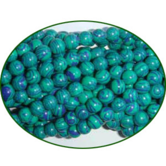 Picture of Fine Quality Azurite Manmade Plain Round, size: 5mm