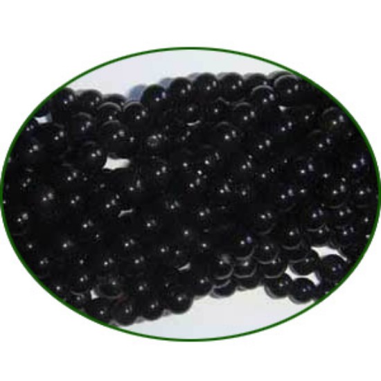 Picture of Fine Quality Black Onyx Plain Round, size: 4mm