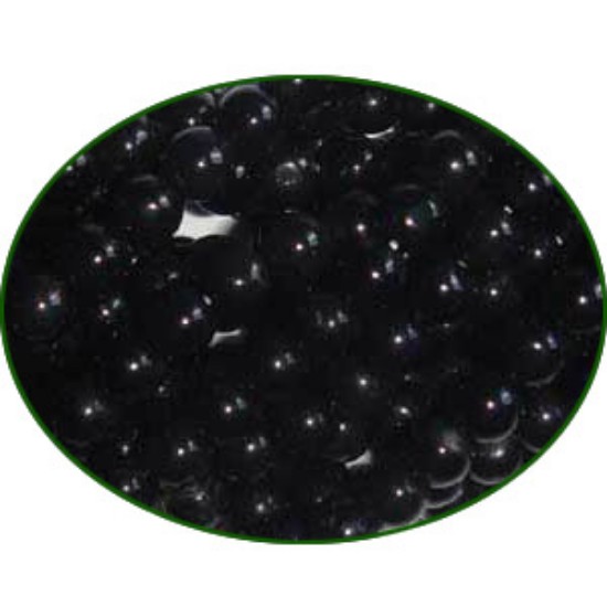 Picture of Fine Quality Black Onyx Plain Round, size: 5mm