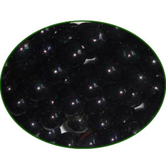 Picture of Fine Quality Black Onyx Plain Round, size: 6mm