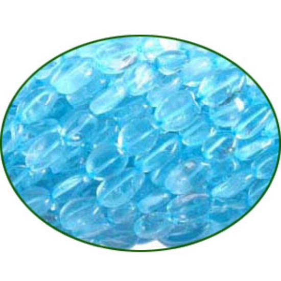 Picture of Fine Quality Blue Topaz Dyed Plain , size: 6x8mm to 9x11mm