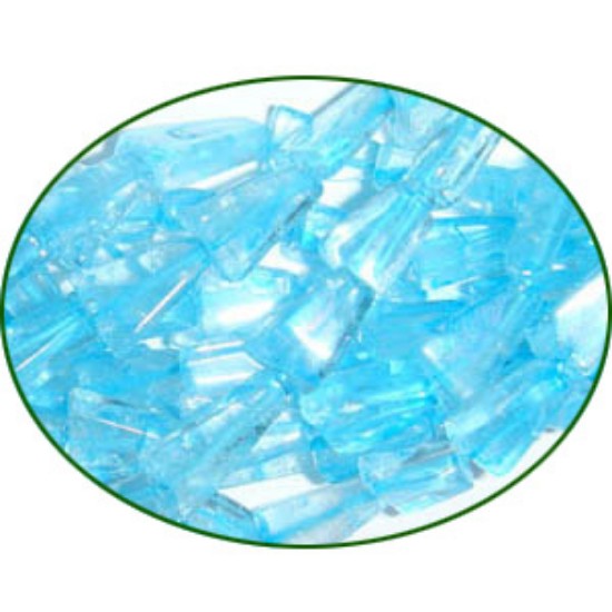 Picture of Fine Quality Blue Topaz Dyed Triangle, size: 7mm to 9mm