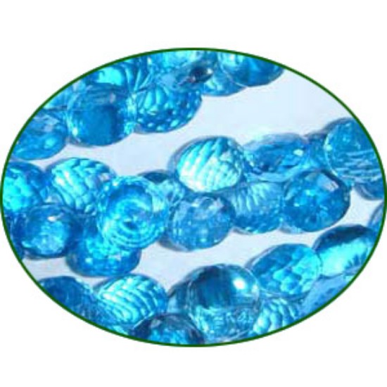 Picture of Fine Quality Swiss Blue Topaz Faceted Onion, size: 7mm to 9mm