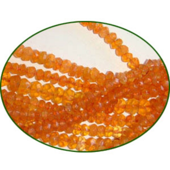 Picture of Fine Quality Carnelian Faceted Roundel, size: 4mm to 4.5mm