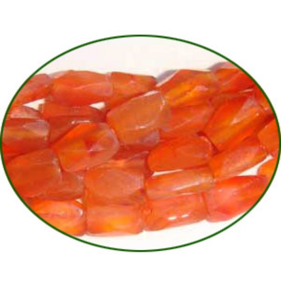 Picture of Fine Quality Carnelian Faceted Brick, size: 5x6mm to 5x8mm