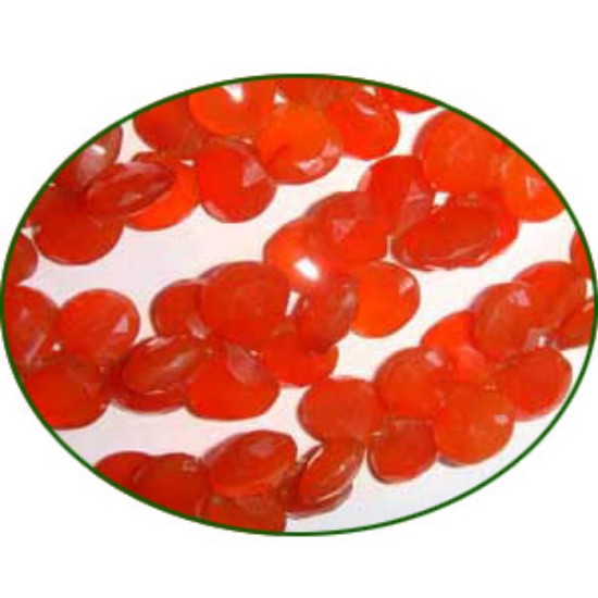 Picture of Fine Quality Carnelian Faceted Pears, size: 6x8mm to 10x14mm