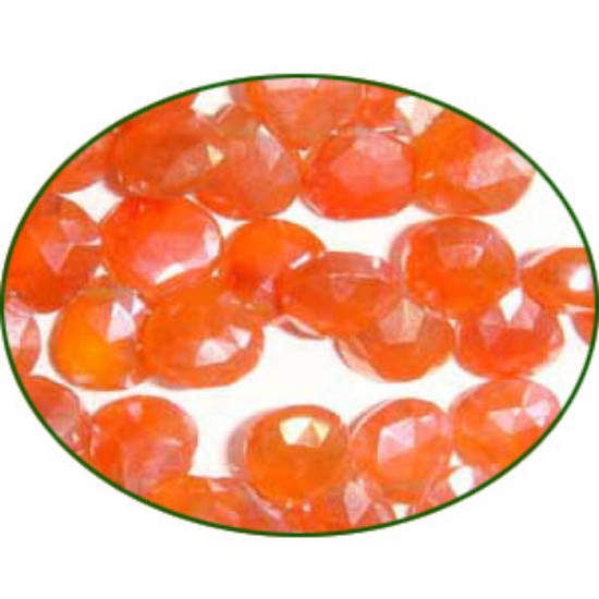 Picture of Fine Quality Carnelian Faceted Heart, size: 8mm to 9mm