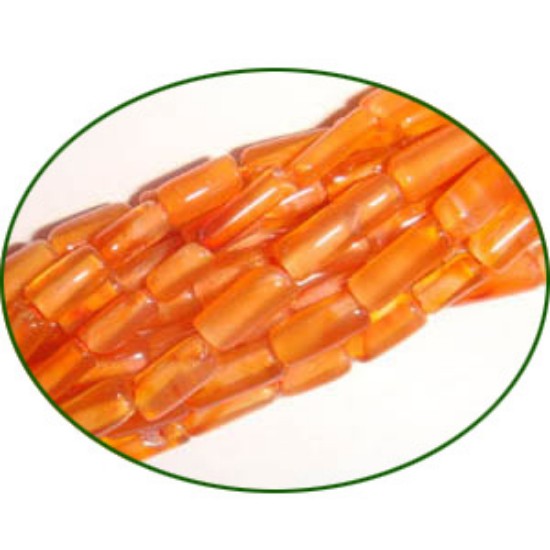 Picture of Fine Quality Carnelian Plain Tube, size: 6mm to 9mm