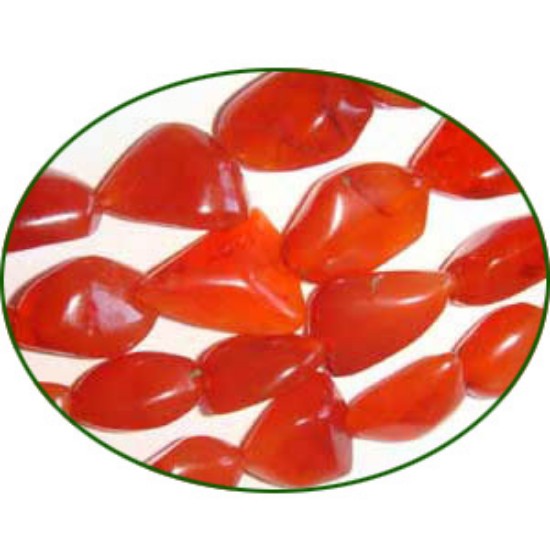 Picture of Fine Quality Carnelian Plain Tumble, size: 12mm to 20mm