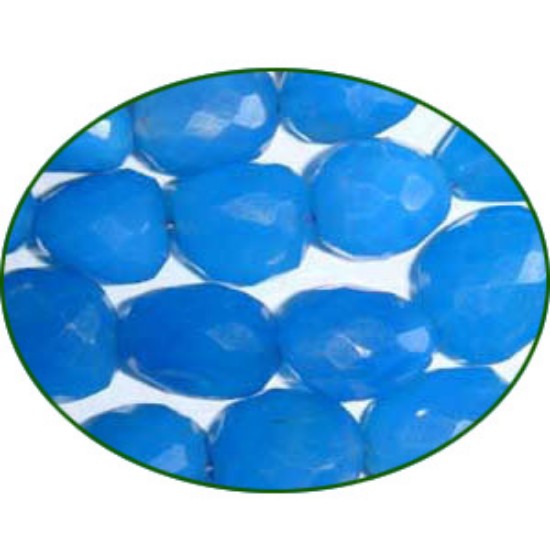 Picture of Fine Quality Chalcedony Faceted Tumble, size: 15mm to 25mm