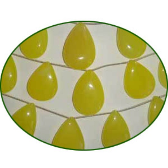 Picture of Fine Quality Chalcedony Lemon Yellow Pears, size: 13x18mm to 16x26mm