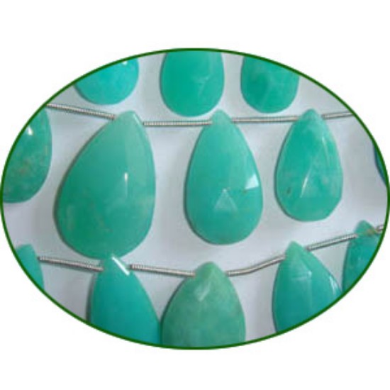 Picture of Fine Quality Chrysoprase Faceted Pears, size: 5x7mm to 12x15mm