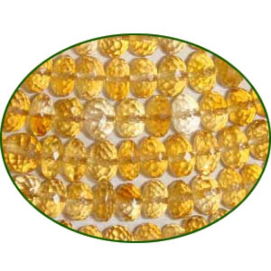 Picture of Fine Quality Citrine Faceted Roundel, size: 6mm to 7mm
