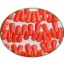 Picture of Fine Quality Coral Dyed Pink Plain Side Drill Drops, size: 7mm to 9mm