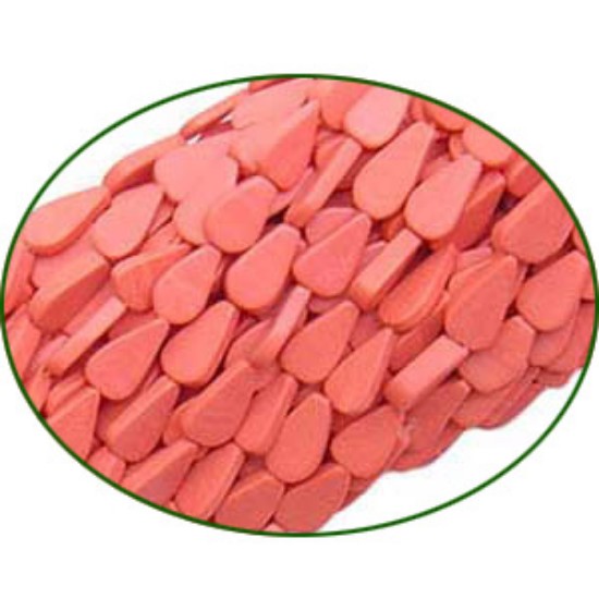 Picture of Fine Quality Coral Dyed Pink Plain, size: 5x7mm to 7x9mm
