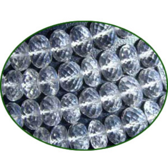 Picture of Fine Quality Crystal Faceted Roundel, size: 7mm to 8mm
