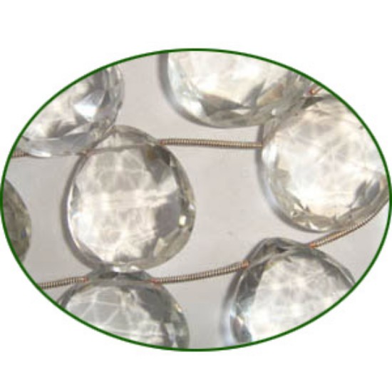 Picture of Fine Quality Crystal Faceted Large Faceted Heart, size: 20mm to 25mm