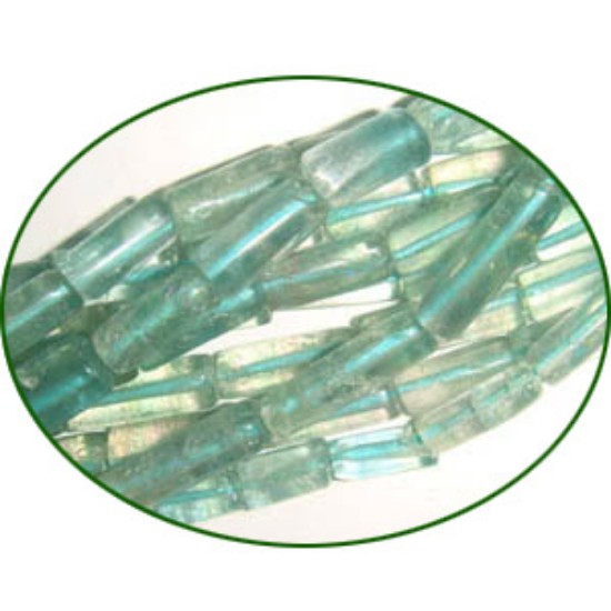 Picture of Fine Quality Fluorite Green Plain Tube, size: 8mm to 14mm