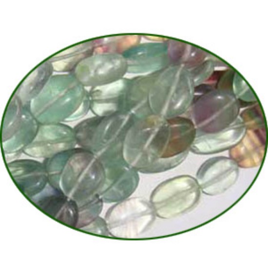 Picture of Fine Quality Fluorite Multi Plain Oval, size: 7x9mm to 8x10mm