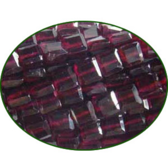 Picture of Fine Quality Garnet Faceted Flat Chicket, size: 4x6mm to 6x8mm