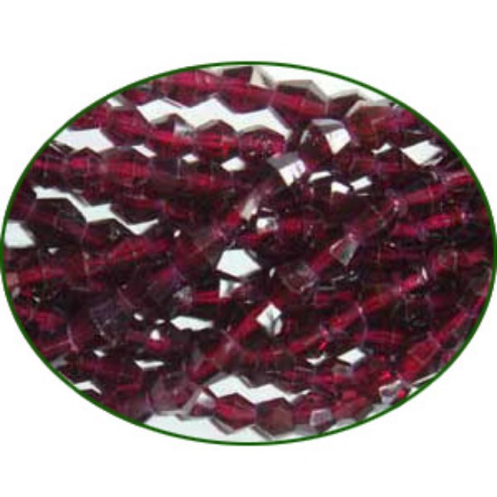 Picture of Fine Quality Garnet Faceted Drum, size: 4mm to 5mm