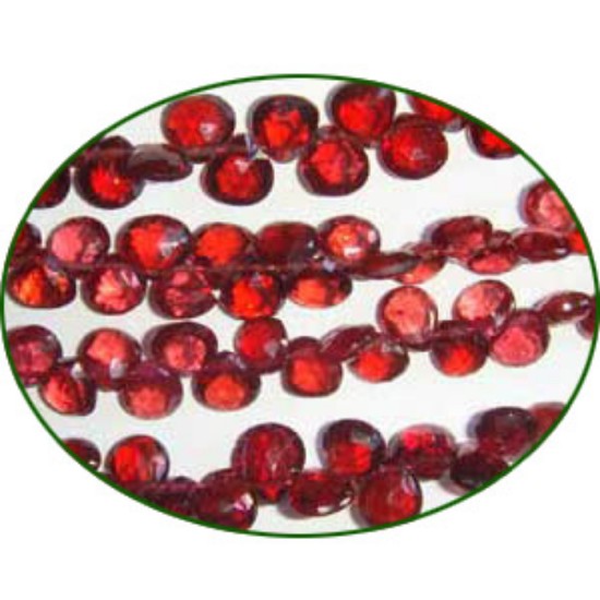 Picture of Fine Quality Rhodolite Garnet Faceted  Heart, size: 4mm to 5mm