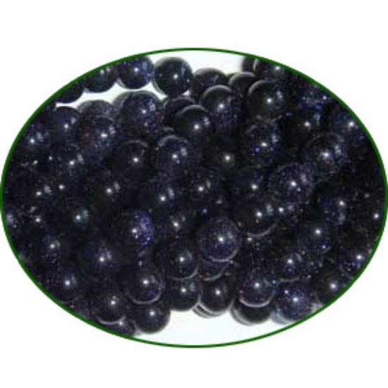 Picture of Fine Quality Blue Goldstone Plain Round, size: 5mm