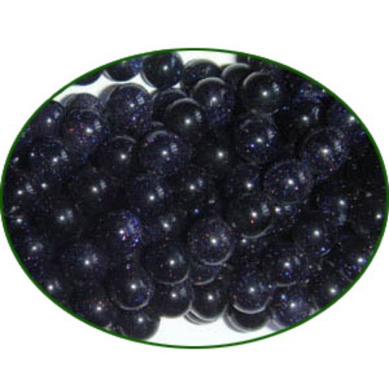 Picture of Fine Quality Blue Goldstone Plain Round, size: 6mm