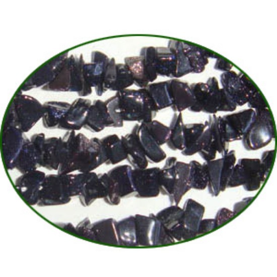 Picture of Fine Quality Blue Goldstone Uneven Uncut Chips, size: 3mm to 6mm
