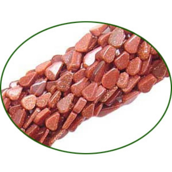 Picture of Fine Quality Goldstone Plain Pear, size: 5x7mm to 7x9mm