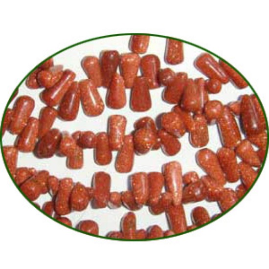Picture of Fine Quality Goldstone Plain Side Drill Drops, size: 7mm to 9mm