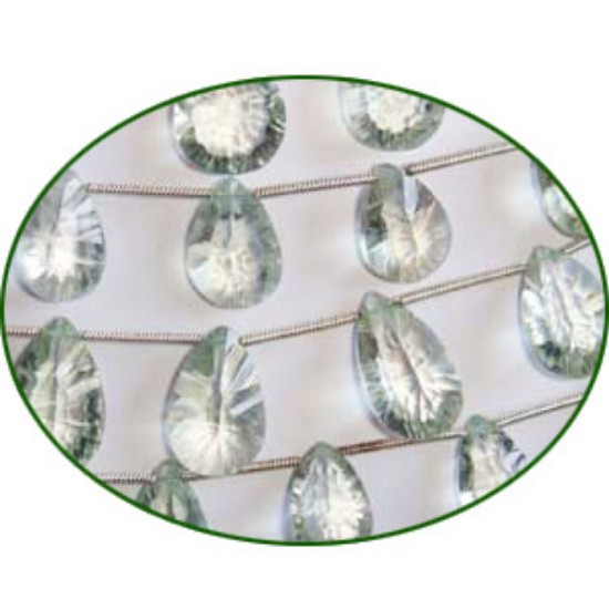 Picture of Fine Quality Green Amethyst Concave Cut Pears, size: 8x11mm to 10x14mm