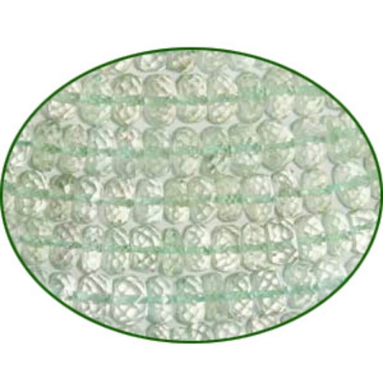 Picture of Fine Quality Green Amethyst Faceted Roundel, size: 5mm to 6mm