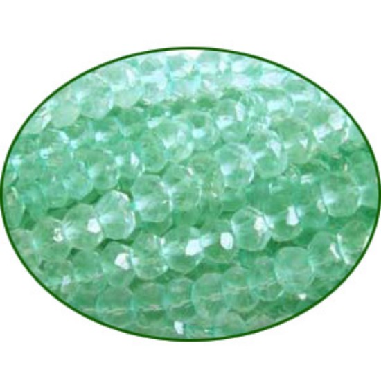 Picture of Fine Quality Green Amethyst Faceted Roundel, size: 3mm to 3.5mm