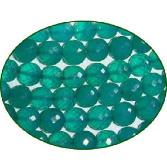 Picture of Fine Quality Green Onyx Faceted Round, size: 6mm to 8mm