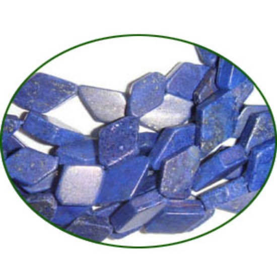 Picture of Fine Quality Lapis Lazuli Plain Diamond Shape, size: 7x10mm to 8x13mm