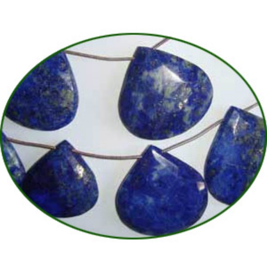 Picture of Fine Quality Lapis Lazuli Faceted Briolette Big Heart, size: 22mm to 40mm