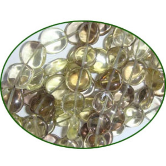 Picture of Fine Quality Lemon Topaz Faceted Coin, size: 7mm to 8mm