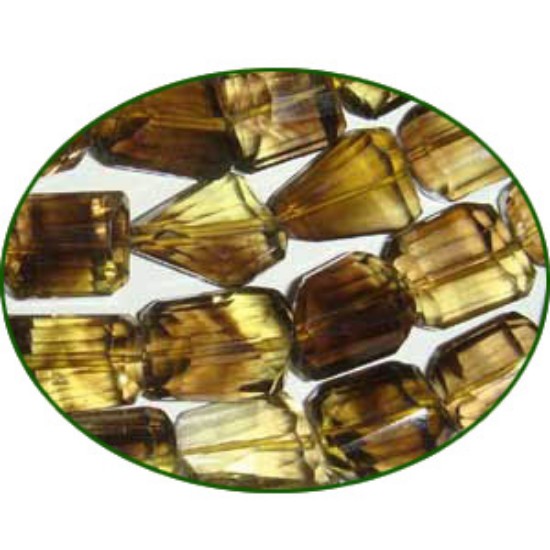 Picture of Fine Quality Lemon Topaz Machine Cut Faceted Tumble, size: 12mm to 18mm
