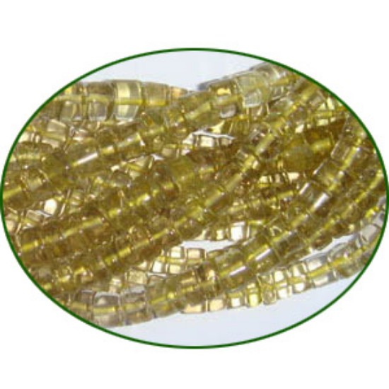 Picture of Fine Quality Lemon Topaz Plain Tyre Wheel, size: 5mm to 7mm