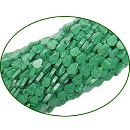 Picture of Fine Quality Malachite Dyed Plain Pear, size: 5x7mm to 7x9mm