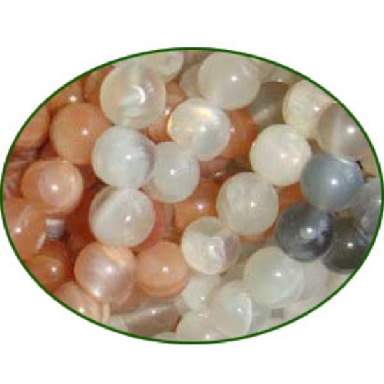 Picture of Fine Quality Multi Moonstone Plain Round, size: 8mm