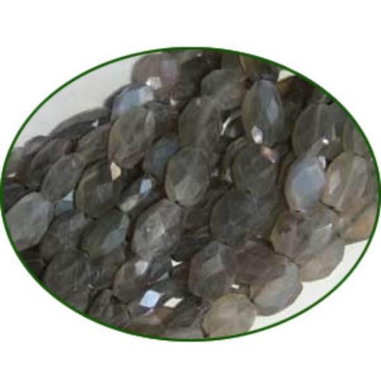 Picture of Fine Quality Gray Moonstone Faceted Oval, size: 6x8mm to 8x10mm