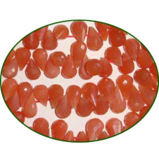 Picture of Fine Quality Moonstone Peach Faceted Drops, size: 8mm to 12mm