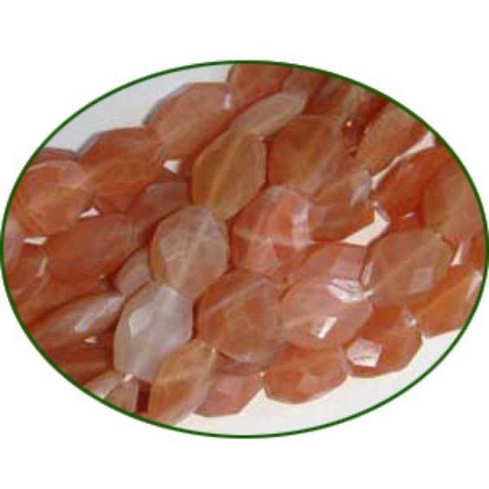 Picture of Fine Quality Moonstone Peach Faceted Oval, size: 6x8mm to 8x10mm