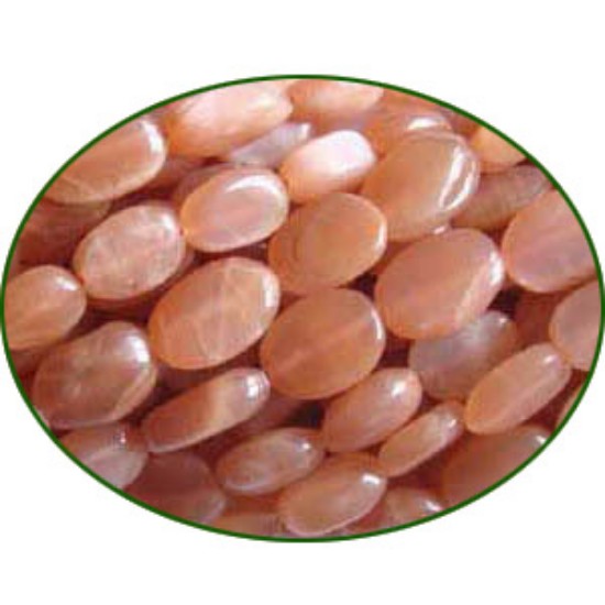 Picture of Fine Quality Moonstone Peach Plain Oval, size: 7x9mm to 8x12mm