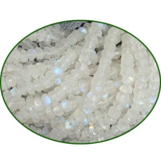 Picture of Fine Quality Rainbow Moonstone Faceted Roundel, size: 4mm to 4.5mm