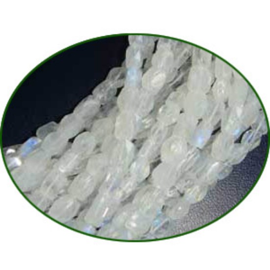 Picture of Fine Quality Rainbow Moonstone Faceted Brick, size: 4x4mm to 5x7mm