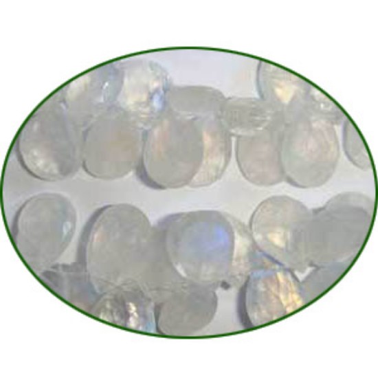 Picture of Fine Quality Rainbow Moonstone Faceted Pears, size: 10x14mm to 11x16mm